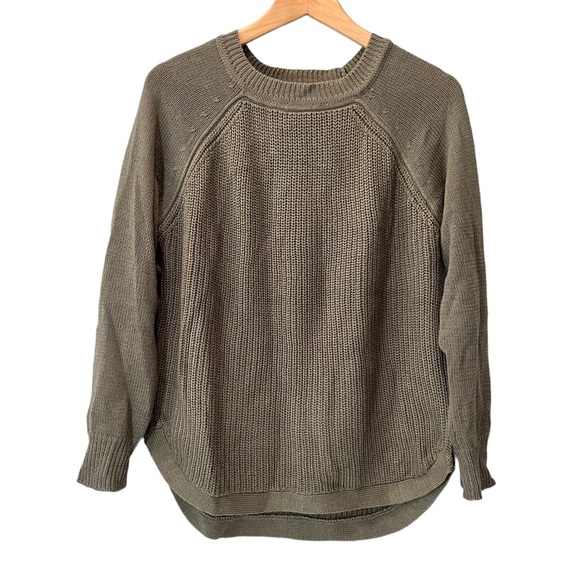 Olive Green Knit Sweater - Picture 1 of 8